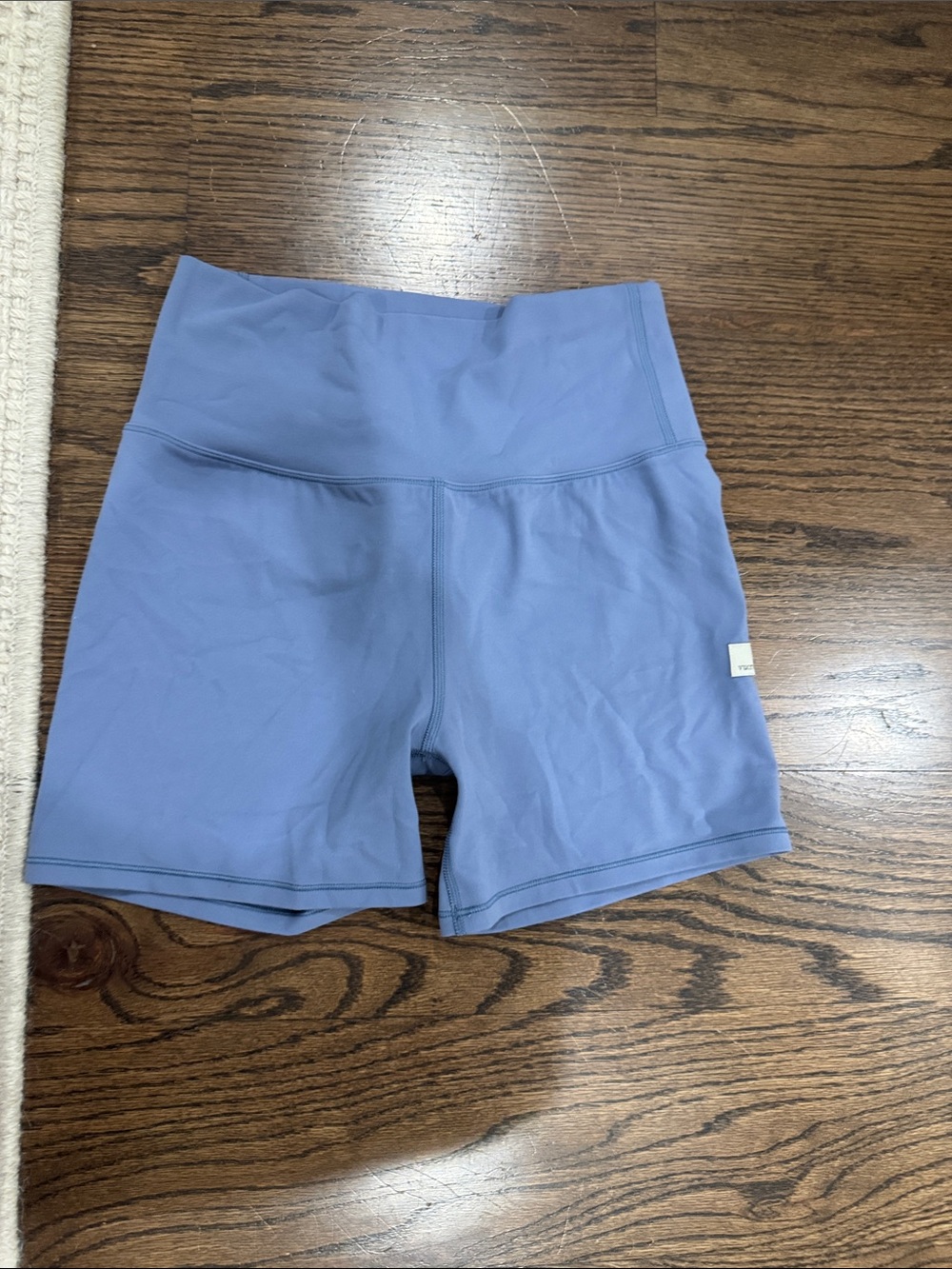 Vuori High-Waist Periwinkle Bike Shorts